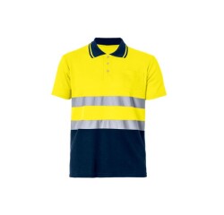 Polo alta visibilidad bicolor manga corta