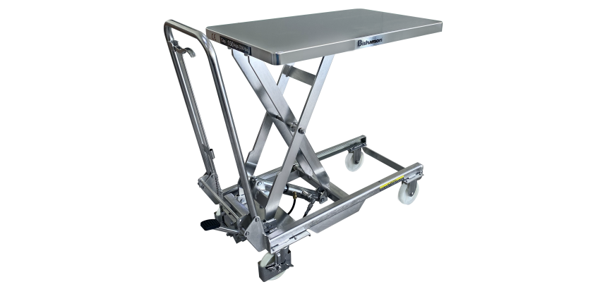 Table élévatrice manuelle inox 304 Bishamon® 150 kg