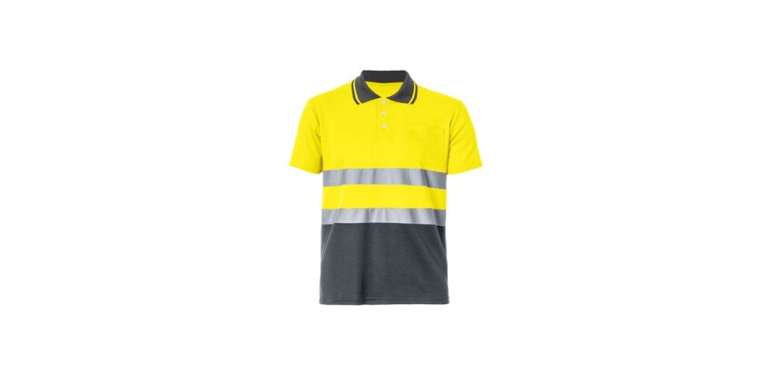 Polo alta visibilidad bicolor manga corta