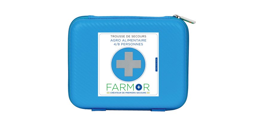 Trousse de secours Agro-Alimentaire 4/8 personnes en PU bleu