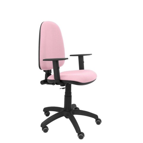 Ayna brazos regulables ruedas parquet tapizado - Rosa palido