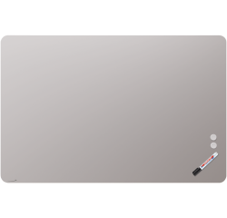 Tableau en verre mat 100x150cm - Warm Grey - Coin Arrondi - Legamaster