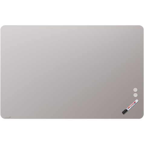 Tableau en verre mat 100x150cm - Warm Grey - Coin Arrondi - Legamaster