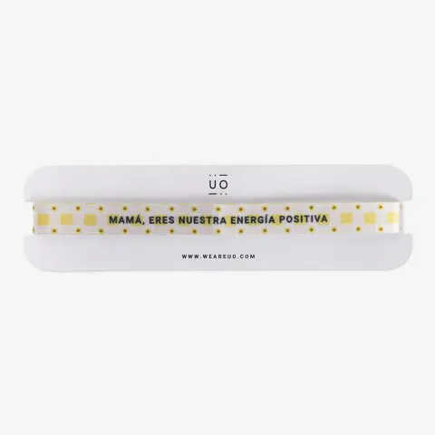 Pulsera de tela "Mamá, eres nuestra energía positiva"