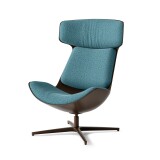 Fauteuil lounge CLEO  piètement aluminium coloris Bronze