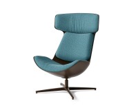 CLEO Lounge-Sessel Bronze - Hellblau