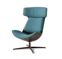 Fauteuil lounge CLEO  piètement aluminium coloris Bronze