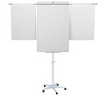 Pizarra de conferencia NOBO Classic Nano Clean™ móvil + brazos extensibles, blanco