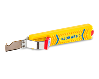 Couteau à câble n°28H SECURA Jokari – Pour câbles ronds de 8 à 28 mm – Lame TiN avec crochet