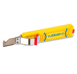Couteau à câble n°28H SECURA Jokari – Pour câbles ronds de 8 à 28 mm – Lame TiN avec crochet