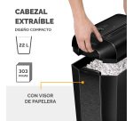 Destructora Fellowes LX65 corte en partículas 11,5L P-4 negra