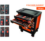 Servante équipée de 100 outils avec 6 modules