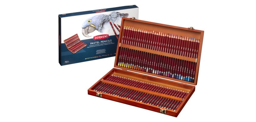 Caja de madera de 72 lápices Derwent Pastel