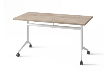 Inklapbare tafel POLLY, L.140 x D.70 cm, blad in iep