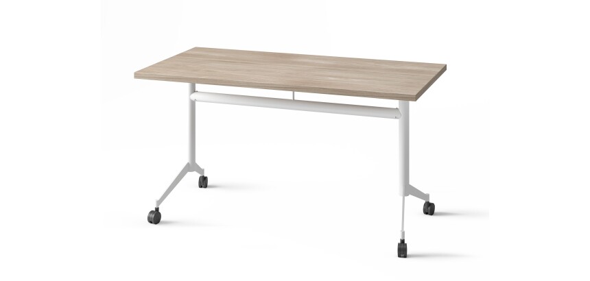 Inklapbare tafel POLLY, L.140 x D.70 cm, blad in iep