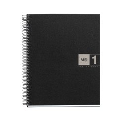 Notebook The Original, Couverture souple, A5, quadrillage 5x5 mm, 80 feuilles de 1 couleur, Miquelrius, Gris.
