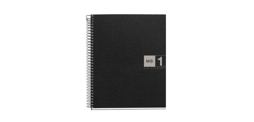 Notebook The Original, Couverture souple, A5, quadrillage 5x5 mm, 80 feuilles de 1 couleur, Miquelrius, Gris.
