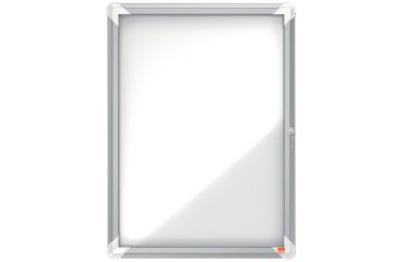 Vitrina de interior Nobo para 4 hojas A4 con superficie blanca magnética