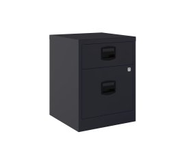 Cajonera móvil monoblock-montada PFAM1S1F Bisley 1 cajón personal y 1 cajón archivo