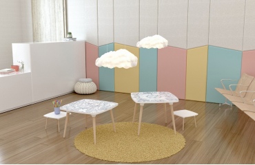 Table basse KIDS à colorier - Motif Transports - Lot de 2