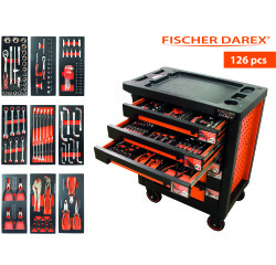 Servante équipée de 126 outils avec 9 modules