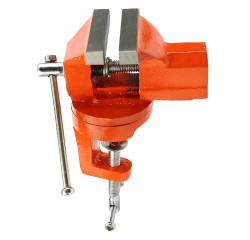 Étau à agrafe en fonte 60 mm – Base rotative 360° – Fixation rapide sur établi