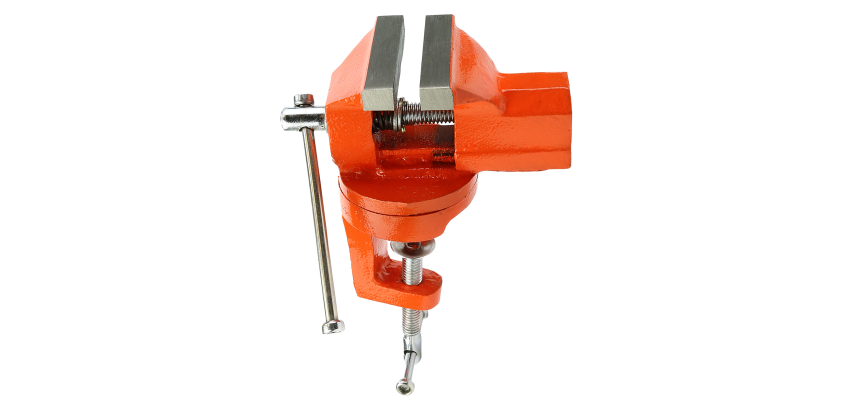 Étau à agrafe en fonte 60 mm – Base rotative 360° – Fixation rapide sur établi