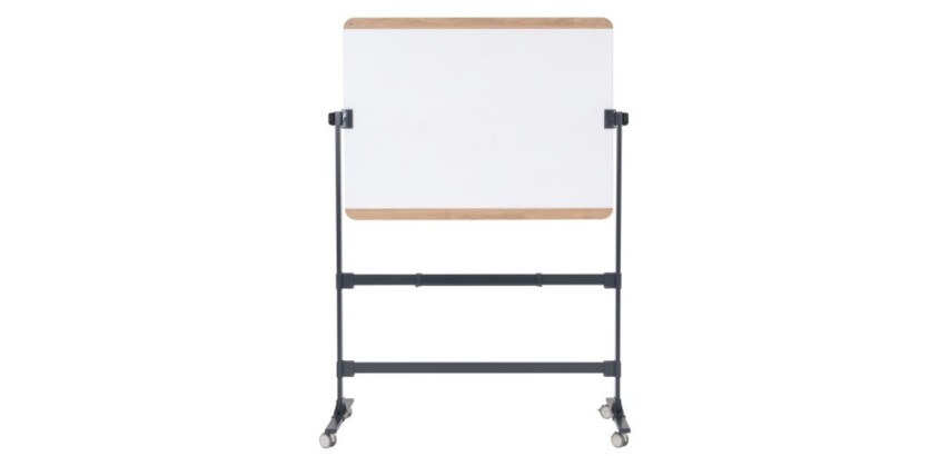 Ace Pizarra volteable movil doble cara magnética con moldura madera roble  - 120x90