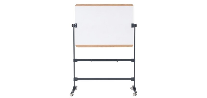 Ace Pizarra volteable movil doble cara magnética con moldura madera roble  - 120x90