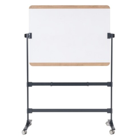 Ace Pizarra volteable movil doble cara magnética con moldura madera roble - 120x90