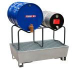Support de soutirage acier peint 2 fûts 600 kg 60 à 220 L 590 x 1127 x 470 mm