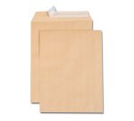 Pochette kraft brun 24 260x330 120 g/m² bande de protection - Boîte de 250