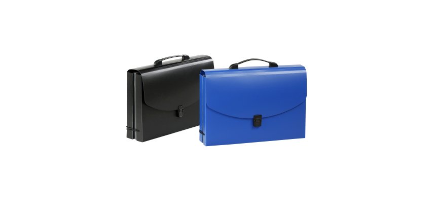 Trieur valisette "JOB CASE" 8 Compartiments A4 Polypropylène - Essentiel - Viquel - 39 x 27 x 8 cm