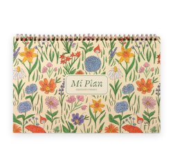 UO Organizador semanal Flores, tamaño 28x18 cm, 60 páginas
