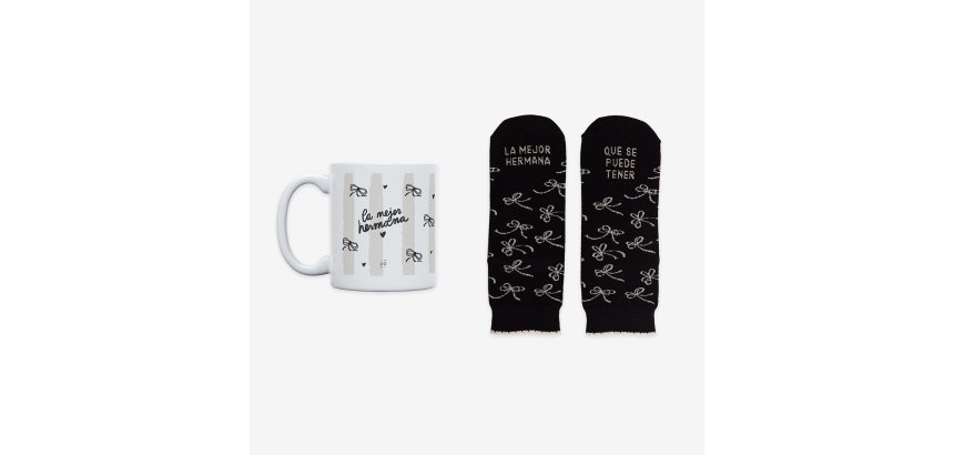 Kit Taza + Calcetines "La mejor hermana que se puede tener " Fam 36-41