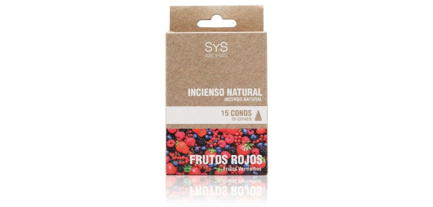 Incienso Natural Frutos Rojos 15 Conos SYS Aromas