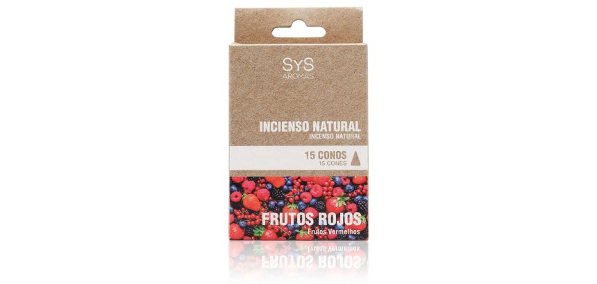 Incienso Natural Frutos Rojos 15 Conos SYS Aromas