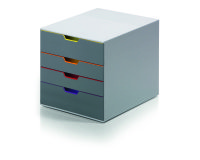 Module de classement Durable Varicolor® 4 tiroirs liseré de couleur