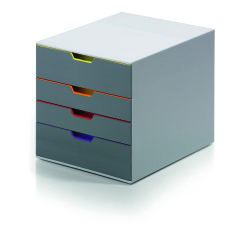 Module de classement Durable Varicolor® 4 tiroirs liseré de couleur