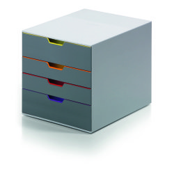 Module de classement Durable Varicolor® 4 tiroirs liseré de couleur