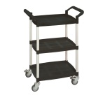 Desserte 3 plateaux plastique 135 kg 475 x 365 mm roue TPE