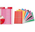 Gommettes formes rectangulaires Apli tailles et couleurs assorties - Pochette de 2592