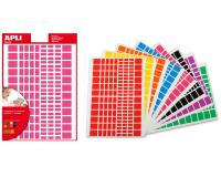 Gommettes formes rectangulaires Apli tailles et couleurs assorties - Pochette de 2592