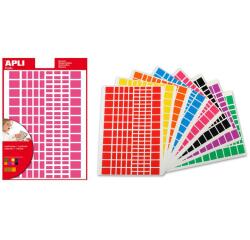 Gommettes formes rectangulaires Apli tailles et couleurs assorties - Pochette de 2592