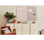 Tablero de tela Earth Bi-Office enmarcada en madera maciza