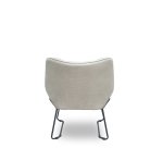 FORÖL - Modelo Opti526- Módulo de espera de una plaza - Tapizado en tela color beige. Estructura de hierro en color negro.