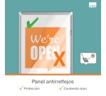 Marco publicitario A4 con pie y con cerradura Nobo Premium Plus