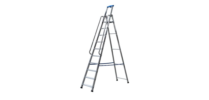 Escabeau Professionnel Aluminium PRO fonte 60/110 (+ main courante)
