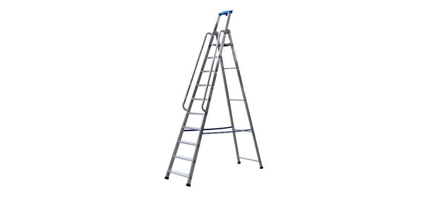 Escabeau Professionnel Aluminium PRO fonte 60/110 (+ main courante)
