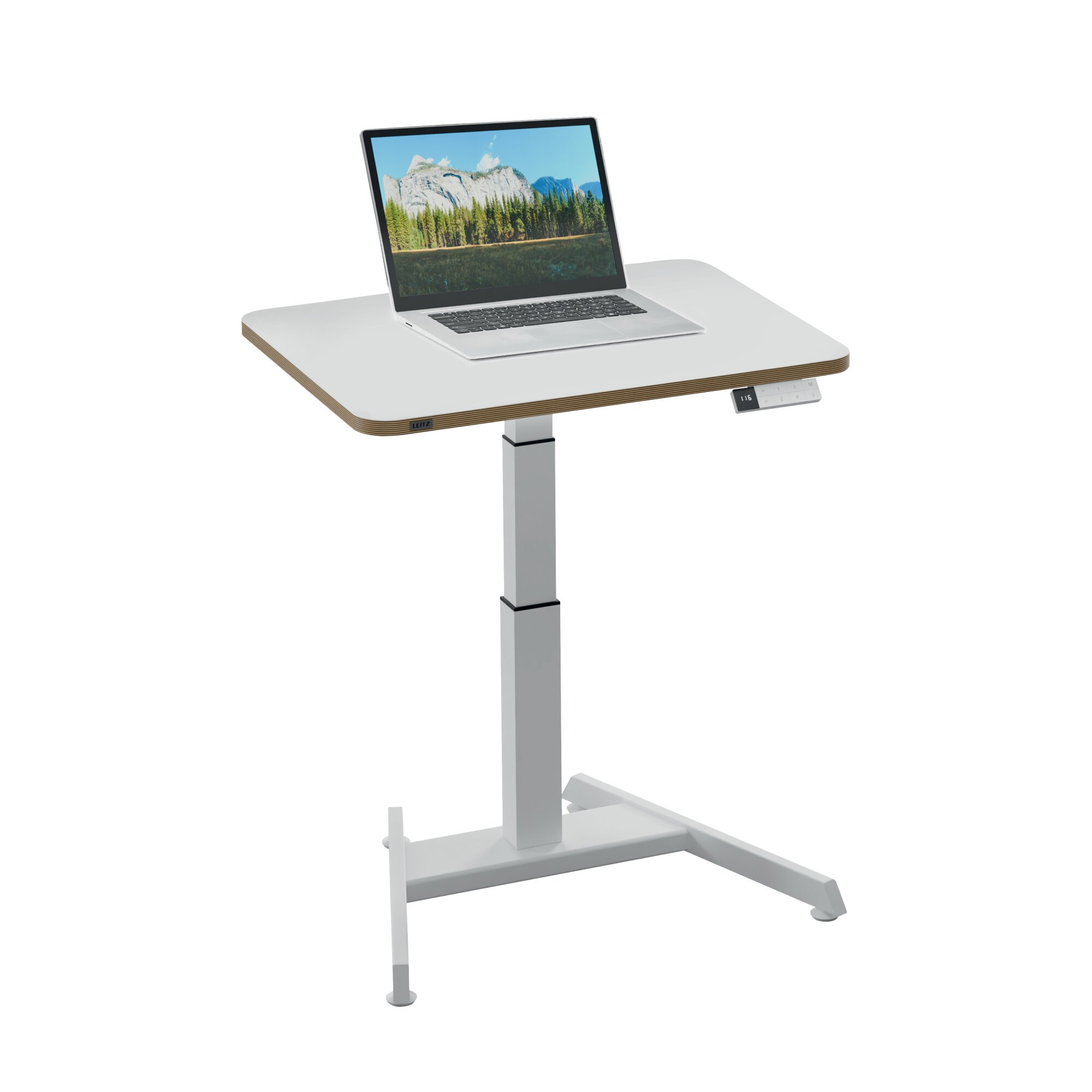 Bureau électrique compact - assis-debout - blanc - Leitz Ergo